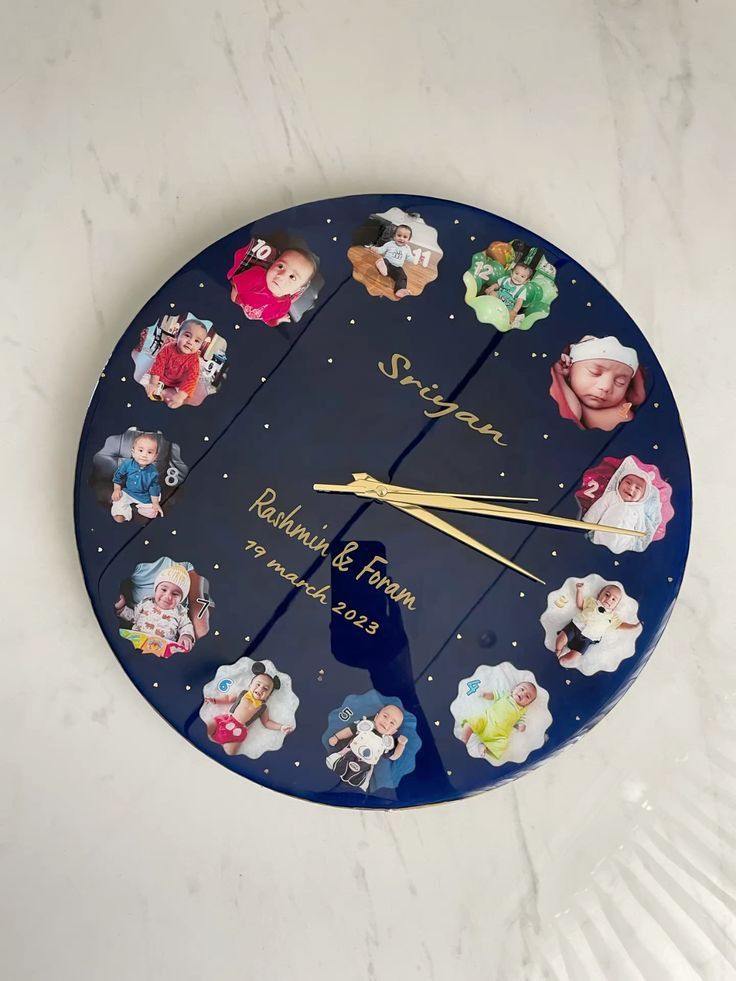 RESIN BABY CLOCK