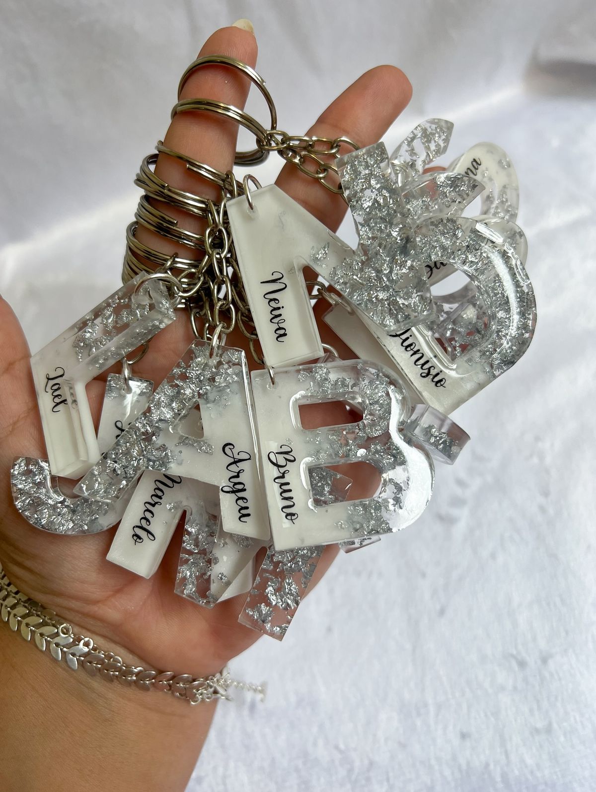 RESIN LATTER KEYCHAIN