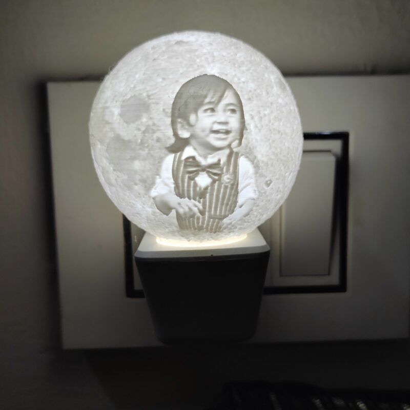 Customized Printed Plug Night Moon Lamps With Photo